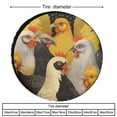 thumbnail image 2 of Various Chickens in Black And White Yellow Camper Spare Tire Cover Art Colorful Chicken Weatherproof Universal Wheel Protectors Universal Fit for Trailer SUV Truck Camper Travel Trailer 15inch, 2 of 8