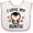 White and Pink, variant on Inktastic I Love My Auntie with Cute Penguin and Hearts Girls Baby Bib