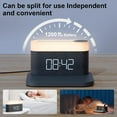 thumbnail image 4 of Alarm Clock with Multi-Function Mobile Phone Watch Wireless Charging 15W Max Touch Bedside Lamp,3 Colors Nightlight, Sleep Timer for Bedroom,Bedside,Desk, 4 of 8