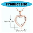 thumbnail image 3 of ZPAQI Heart Ashes Locket Memorial Jewelry Cremation Box Daily Wear Heart Charm, 3 of 12