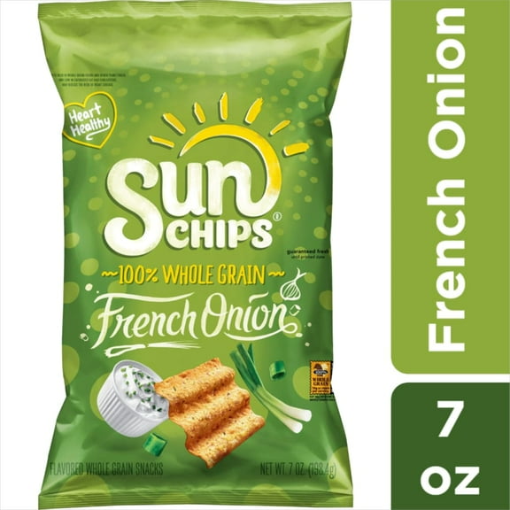 SunChips French Onion Flavored Multigrain Snacks, 7 Oz ( Pack of 2 )