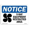 thumbnail image 1 of SignMission OS-NS-A-1218-L-19075 12 x 18 in. OSHA Notice Sign - X-Ray Equipment Restricted Area, 1 of 1
