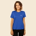 thumbnail image 3 of Dalix Be Kind Embroidered Cotton Relaxed Fit Short Sleeve Crewneck Tee Shirt Women in Royal Blue XL X-Large, 3 of 5