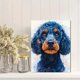 thumbnail image 2 of Qisvanset 12x16 Inch Blue Poodle Pet Canvas Wall Art, Dog Lover Art Illustration Decor for Living Room Household, 2 of 8