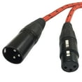 thumbnail image 5 of (4) Clutch 20' Red Braided Sure-Fit XLR Female to XLR Male Microphone / Speaker Cables Package, 5 of 8