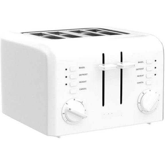 CPT-142P1 4-Slice Compact Plastic Toaster, White