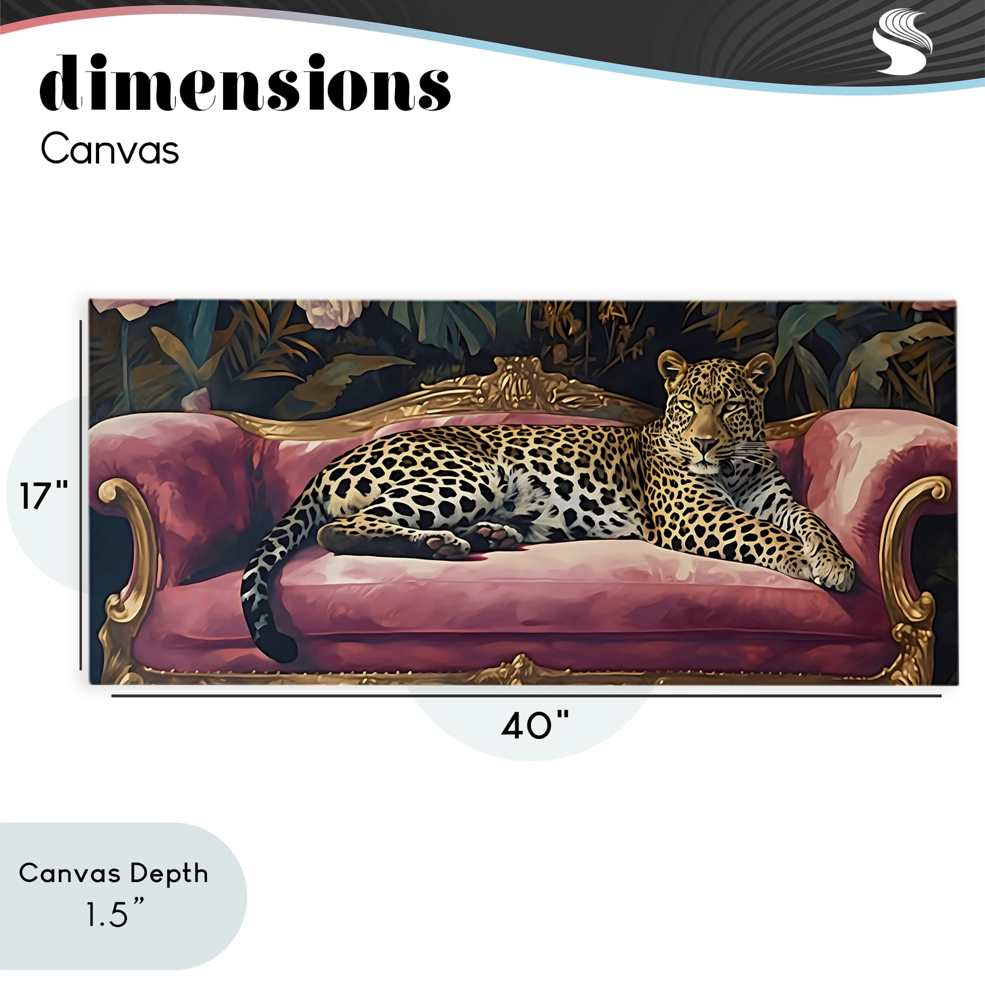 Stupell Industries Regal Relaxation Leopard on Pink Canvas Wall Art, design by Creative Studio
