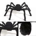 thumbnail image 2 of 2FT Halloween Outdoor Decorations Hairy Plush Large Spider,Scary Giant Spider Fake Large Spider Hairy Spider Props for Halloween Yard Decorations Party Decor, Black, 2 of 8