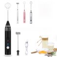 thumbnail image 3 of Rechargeable Handheld Electric Mixer with 3-Speed Settings – Automatic Milk Frother, Coffee/Tea Stirrer, and Cream Whipper for Baking, Beverage Foaming – Compact Black Design, Easy to Use & Store –, 3 of 5