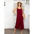thumbnail image 3 of CALIPESSA Summer Casual Solid Wide Leg Cami Red Jumpsuits For Women, 3 of 5