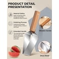 thumbnail image 2 of Stainless Steel Watermelon Slicer, 2026 New Triangle Watermelon Cutter, Stainless Steel with Wooden Handle for A Wide Variety Watermelon, Cantaloupe, Honeydew, Apples, and More, 2 of 7