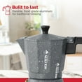 thumbnail image 5 of Holstein Housewares 6 Cup Aluminum Stovetop Espresso Maker- Greca - Great Tasting Traditional Espresso Coffee, Italian and Cuban Café Brewing in Minutes, Silver, 5 of 9
