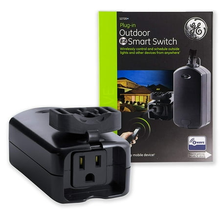 GE Z-Wave Wireless Plug-In Outdoor Smart Lighting Control Switch,