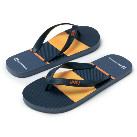 Alpine Swiss Men's Flip Flops | Ultra-light Thin EVA foam Sandals for Beach Pool Everyday Wear | Simple Flexible Flip Flops for Men
