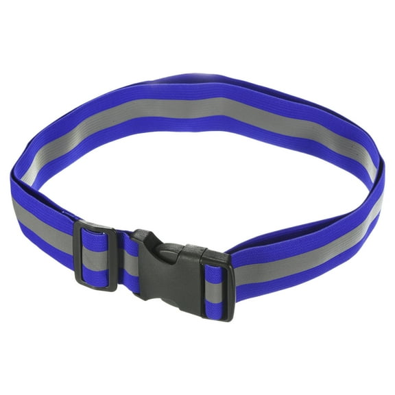 Uxcell Reflective Belt Bands 24x1.6 Inch Strip High Visibility Reflective Running Gear for Cycling Walking Blue