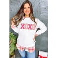thumbnail image 4 of Casuashion Glamourous White Cable Knit Pullover - Sparkle & Style in Soft Chenille, 4 of 8