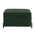 thumbnail image 5 of Studio Living Kingston Modern Large Storage Ottoman, Green Velvet Fabric, 5 of 20