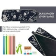 thumbnail image 5 of Cauagu Retro Flower Print Leather Pencil Pen Case - Stationery Bag Portable Stationery Bag Big Capacity Pencil Pouch Cosmetic Organizer Bag for Men & Women, 5 of 7