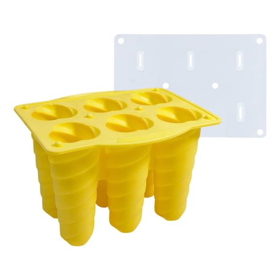 Qholemyo 6 In 1 Homemade Popsicle Mold Ice Cream Maker Silicone Ice Tray With Lid For Kids Snack