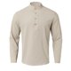 thumbnail image 1 of Camisas Para Hombre Manga Corta Camisa de hombre Manga larga Hebilla abierta Camisa casual a cuadros Top (Khaki, 3XL), 1 of 6