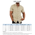 thumbnail image 2 of Camiseta de manga corta para hombre, cuello vuelto, bolsillo frontal, Color liso, camiseta frontal con botones para caballero, 2 of 2