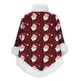 thumbnail image 5 of Miqool Fleece Wearable Blanket for Women Comfy Christmas Poncho Shawls Throw Plush Sleeveless Blankets Cape Wrap Cover for Fall Winter, 5 of 6
