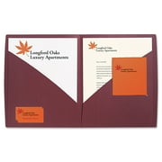 Gbc IMPACT Designer Two-Pocket Folder 11 x 8-1/2 Burgundy 5/Pack 55516