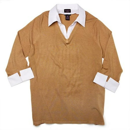 George - Women's Plus Layered V-Neck Sweater