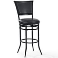 thumbnail image 1 of Crosley Rachel 30" Faux Leather Upholstered Swivel Bar Stool in Black, 1 of 11