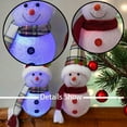 thumbnail image 2 of Taicans Light-up Snowman Ornament Christmas Figurine - Soft LED Glow,Scarf & Hat Design,Easy Button Operation,Festive Tabletop Decor,Perfect Gift for Family & Friends, 2 of 5