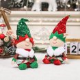 thumbnail image 3 of SUSUchens Muñeco de elfo navideño de peluche, adorno de gnomo sin rostro, sombrero de lentejuelas rojo/verde, muñeco elfo enano de orejas largas, adorno para el hogar, la cocina, la cafetería, el, 3 of 8