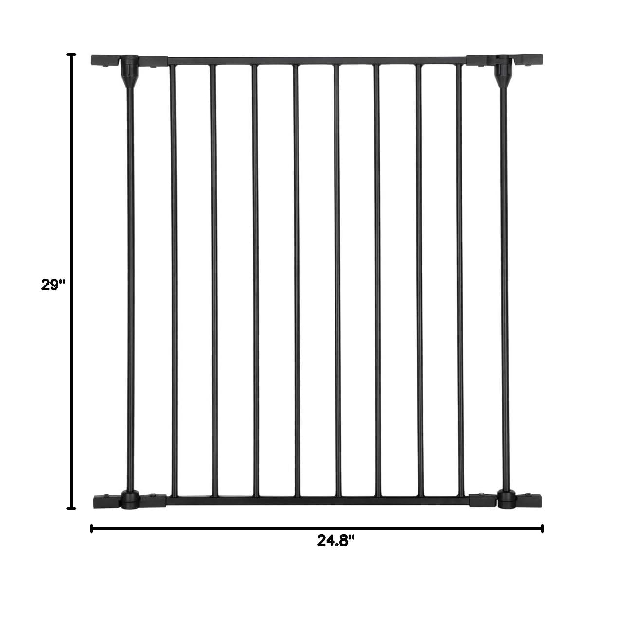 Tall Gate One-Panel Extension, Black