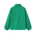 thumbnail image 5 of Sewkxo Womens Polka Dot Jackets Half-Zip Windbreaker Jacket Stand Collar Drawstring Hem Outerwear Trendy Casual Coats,Green M, 5 of 6