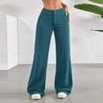 thumbnail image 2 of Women's Low Rise Wide Leg Trousers Solid Color Baggy Dress Pants Dressy Low Waisted Business Casual Work Loose Plain Going Out Pants Trendy Womens Pants 2026 Dark Green XL, 2 of 6