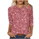 thumbnail image 2 of Tejiojio Women's Sequin Top Round Neck 3/4 Sleeves Sparkly Casual Party Blouse S-2XL, 2 of 5