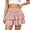 Pink, variant on Arlun Women's Layered Ruffle Mini Skort Skirt Ruched Fold Low Waist Stretchy Cute Cake Skirts with Shorts Underneath Solid Color Soft Comfort Layered Y2k Style Summer Skorts White XL