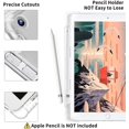 thumbnail image 3 of Compatible for iPad Mini 6 Case, iPad Case with Pencil Holder, Soft TPU Translucent Frosted Back Auto Wake/Sleep Smart Cover Cases (Grey), 3 of 9