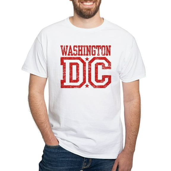 CafePress - Washington DC White T Shirt - Men's White Classic Cotton T-Shirts