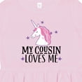 thumbnail image 4 of Inktastic My Cousin Loves Me Unicorn Girls Toddler Dress, 4 of 5