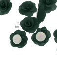 thumbnail image 5 of facefd 20 Pieces Silk Rose Flower Head Bud DIY Craft Wedding Decor Dark Green, 5 of 5
