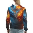 thumbnail image 7 of Kdxio Red And Blue Fire Dragon E Print Womens Oversized Hoodies Sweatshirts Hooded Pullover Tops Sweaters Casual-Small, 7 of 7