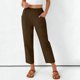 thumbnail image 4 of Pincandy Women's Solid Color Elastic Waist Pockets Linen Blend 9-Point Pants, Casual & Daily Wear, 4 of 7