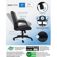 thumbnail image 3 of Scranton & Co Contemporary Mid-Back Caressoft Executive Office Chair in Black, 3 of 8