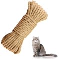 thumbnail image 1 of 50M Sisal Rope for Cat Scratchers, Cat Scratching Sisal Rope 4mm Natural Jute Hemp Rope, Ideal for Replace Scratching Post, Repair Cat Tree, DIY Projects, 1 of 7