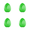 Green, variant on ChicYu 1pc 3.15x4.72in Easter Eggs Six Colorful Bright Plastic Easter Eggs,for Easter Egg Hunt, Surprise Egg Easter Color Eggs for Easter Basket