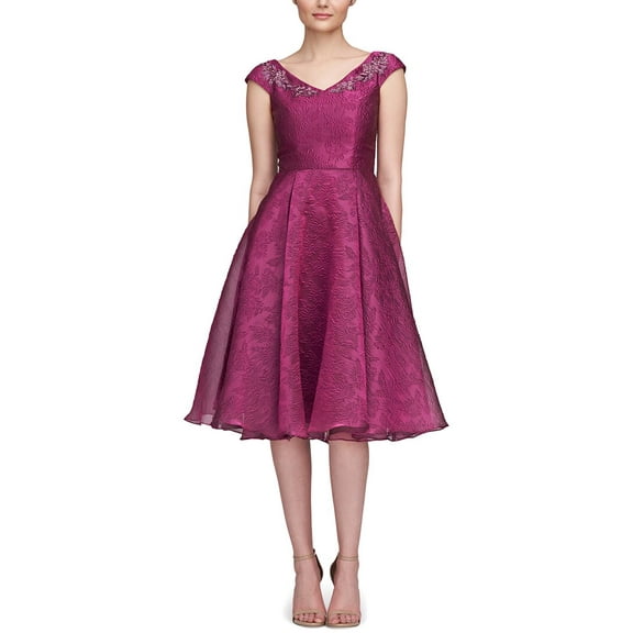 Theia womens Kit Bateau Neck Cocktail Dress, 14