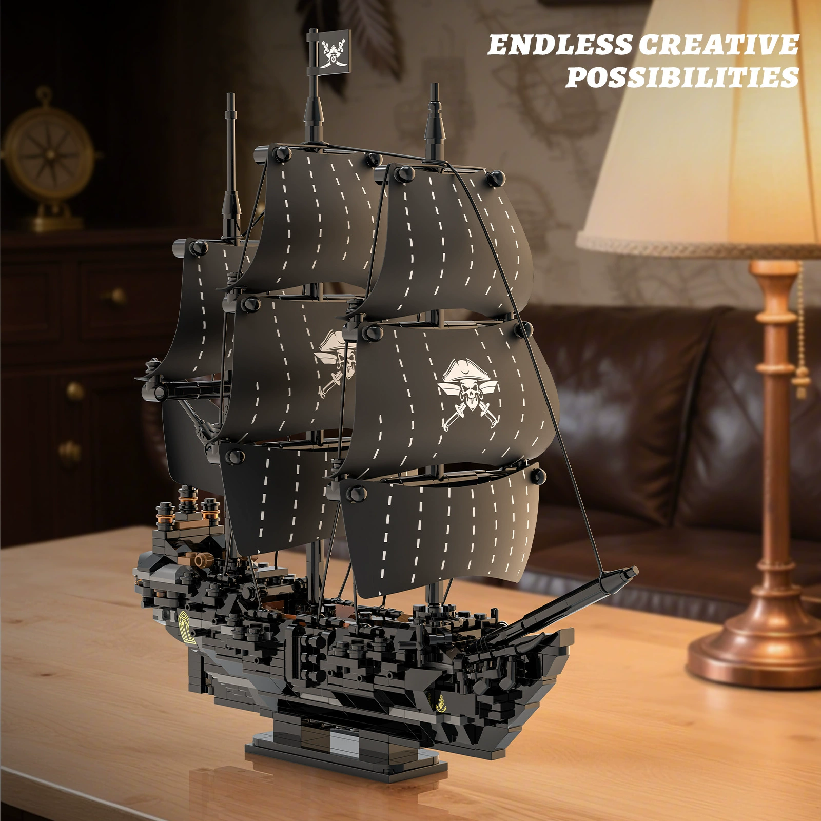 774PCS Pirate Ship Building Blocks, Mini Bricks Model Kit for Adults & Kids 8+, DIY Assembly Ship Decor for Birthday/Valentine's Day/Christmas Gift