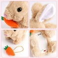 thumbnail image 4 of Deago Hopping Rabbit with Carrot Interactive Electronic Pet Plush Bunny Toy with Sounds and Movements Walking Wiggle Ears Twitch Nose Gifts for Toddlers Kids, Yellow, 4 of 9