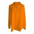 thumbnail image 4 of Satin Button Down Shirts for Women, Yigetop V Neck Shirts for Women Satin Tops for Women Satin Imitation Business Shirts formal Shirts for Women orange M, 4 of 6