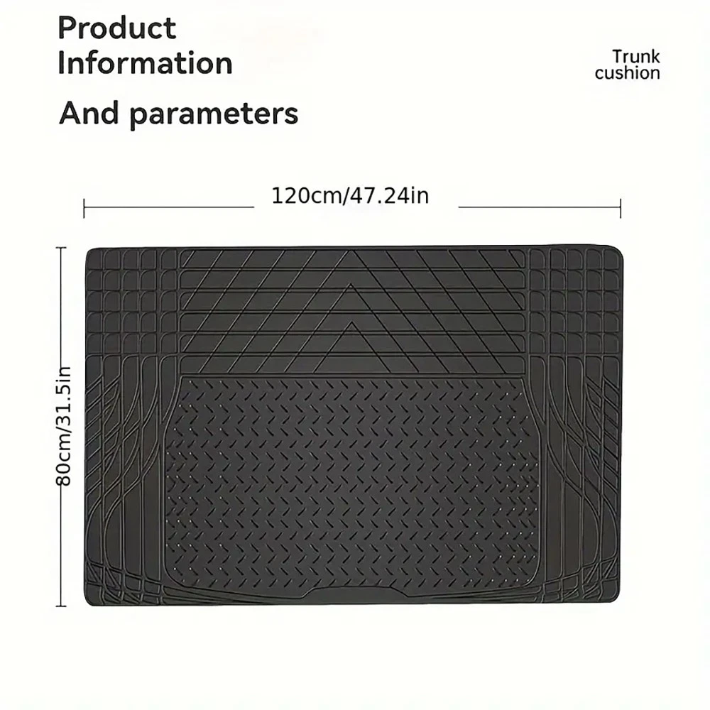 Trimmable Universal Trunk Floor Cargo Mat Cover Liner For Auto Car Van Truck SUV，47.24" x 31.5"